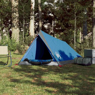 vidaXL Campingzelt 2 Personen Blau Wasserfest