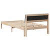 vidaXL Bettgestell Braun und hellgrau 100 x 200 cm Massivholz Kiefer