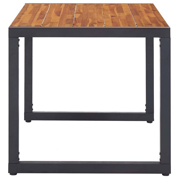 vidaXL 7-tlg. Garten-Essgruppe Dunkelgrau