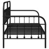vidaXL Tagesbettrahmen Schwarz 90 x 200 cm Pulverbeschichteter Stahl