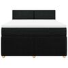 vidaXL Boxspringbett mit Matratze Schwarz 140x200 cm Stoff