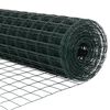 vidaXL Zaun mit Pfosten Gr&uuml;n 0,4 x 50 m Stahl und PVC