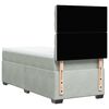 vidaXL Boxspringbett mit Matratze Hellgrau 100x200 cm Samt