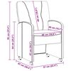 vidaXL Esszimmerst&uuml;hle mit Rollen 2 pcs Rosa 57 x 67 x 95 cm Stoff