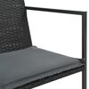 vidaXL 9-tlg. Garten-Essgruppe mit Auflagen Poly Rattan Schwarz