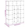 vidaXL Modularer Schrank mit 14 F&auml;chern Wei&szlig; 37x146x180,5 cm