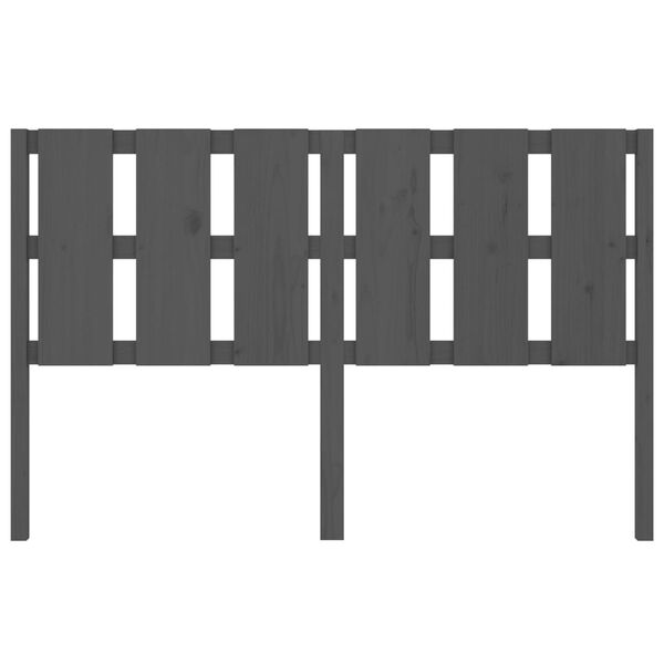 vidaXL Bett-Kopfteil Grau 155,5x4x100 cm Massivholz Kiefer
