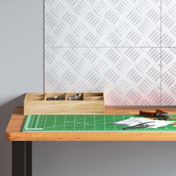 vidaXL Treppe Tritt Rechtwinklig 4 pcs Silber 40 x 20 cm Aluminium