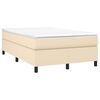 vidaXL Boxspringbettgestell Creme 120x200 cm Stoff