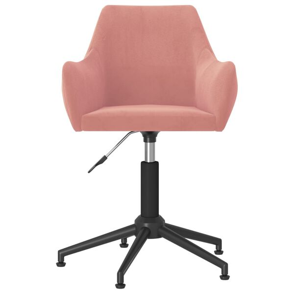 vidaXL Esszimmerst&uuml;hle 4 Stk. Drehbar Rosa Samt