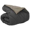 vidaXL Winterbettdecke Hellgrau und Anthrazit 200 x 140 cm Mikrofaser