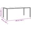 vidaXL 7-tlg. Garten-Essgruppe mit Kissen Schwarz Poly Rattan