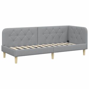 vidaXL Eckbettgestell Hellgrau 80 x 200 cm Stoff