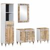 vidaXL 4-tlg. Badm&ouml;bel-Set Massivholz Mango