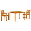 vidaXL Garten Essgruppe 3 pcs Braun Massivholz Akazie