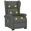 vidaXL Massagesessel mit Aufstehhilfe Dunkelgrau Stoff