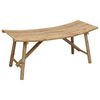 vidaXL Gartenbank 110 x 45 x 50 cm Bambus Natur Rechtwinklig