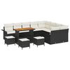 vidaXL Gartensofa-set 13 stk. Schwarz Poly-Rattan