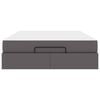 vidaXL Bettgestell mit Matratze mit Matratze 2 pcs Grau PVC