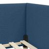 vidaXL Eckbettgestell mit Matratze Sonstiges 2 pcs Blau Stoff