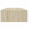 vidaXL Wandmontiertes Schubladenregal Eiche und Wei&szlig; 60 x 23,5 x 10 cm MDF