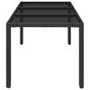 vidaXL Gartentisch mit Glasplatte Schwarz 150x90x75 cm Poly Rattan