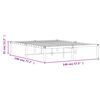 vidaXL Bettgestell Metall Schwarz 140x190 cm