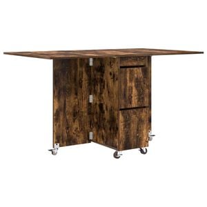 vidaXL Esstisch 140 x 80 x 77 cm Holzwerkstoff Ger&auml;ucherte Eiche