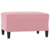 vidaXL 3-tlg. Sofagarnitur mit Kissen Rosa Samt