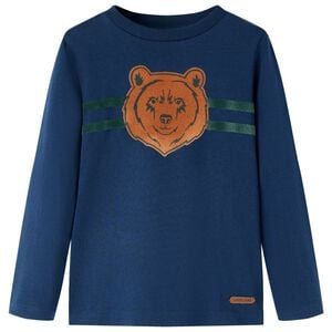Kinder-Langarmshirt Marineblau 92