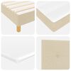 vidaXL Boxspringbett mit Kissen mit Kopfteil Creme 180 x 200 cm Stoff
