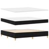 vidaXL Boxspringbett mit Matratze Schwarz 200 x 200 cm Stoff