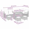 vidaXL Garten-Sofa-Set mit Kissen mit Speicher mit Kissen 10 pcs Grau