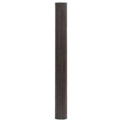 vidaXL Teppich Rechteckig Dunkelbraun 100x200 cm Bambus