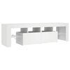 vidaXL TV-Schrank mit LED-Beleuchtung Wei&szlig; 140x36,5x40 cm