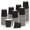 vidaXL Pappbecher 200 ml 100 Stk. Schwarz
