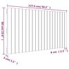 vidaXL Wand-Kopfteil Wei&szlig; 127,5x3x60 cm Massivholz Kiefer