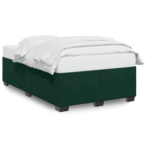 vidaXL Bettgestell ohne Matratze Dunkelgr&uuml;n 120x190 cm Samt