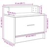 vidaXL Nachttisch mit Schublade Grau Sonoma 51x31x47 cm
