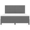 vidaXL LED Boxspringbett Hellgrau und Wei&szlig; 180 x 200 cm Cordstoff