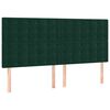 vidaXL Boxspringbett mit Matratze Dunkelgr&uuml;n 180x200 cm Samt