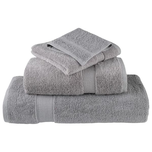 vidaXL Premium Handt&uuml;cher SOLUND 10 Stk. Grau 50x100 cm 600 g/m&sup2;