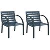 vidaXL Gartenst&uuml;hle 2 Stk. Grau Holz