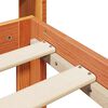 vidaXL Bettrahmen mit Kopfteil 2 pcs Wachsbraun Massivholz Kiefer