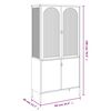 vidaXL Highboard Schwarz 90x40x180 cm Glas und Stahl