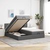 vidaXL Ottoman-Bett mit Matratzen Dunkelgrau 160x200 cm Stoff