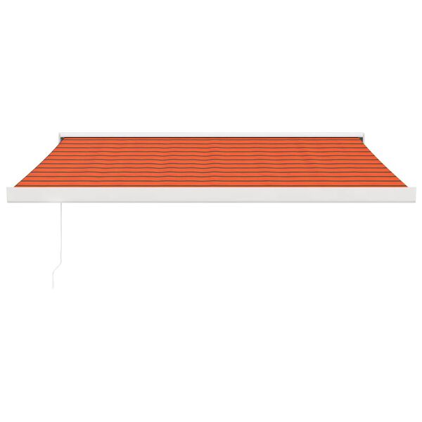 vidaXL Markise Einziehbar Orange und Braun 3x2,5 m Stoff und Aluminium