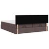 vidaXL Ottoman-Bett mit Matratzen Dunkelbraun 200x200 cm Stoff