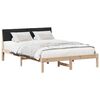 vidaXL Bettgestell Braun und Schwarz 150 x 200 cm Massivholz Kiefer