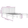 vidaXL Massivholzbett Schwarz Kiefer 140x190 cm